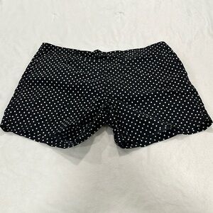J Crew polka dot shorts 38 black and white